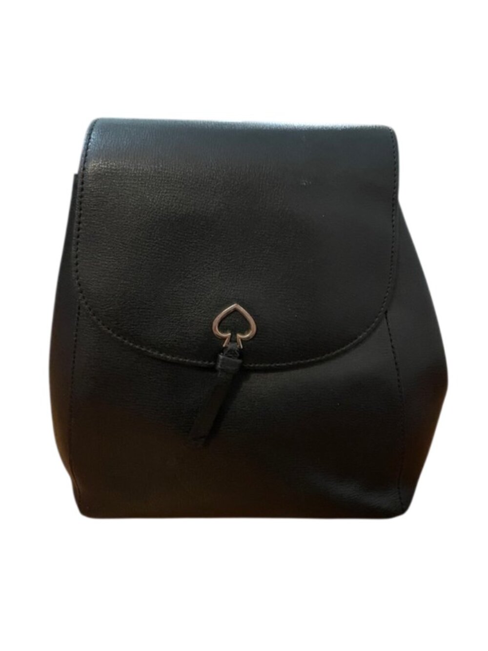 Kate Spade Adel Medium Flap Backpack Bag Black Grain Leather WKRU6412